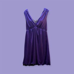 Vintage gothic silk purple dress
